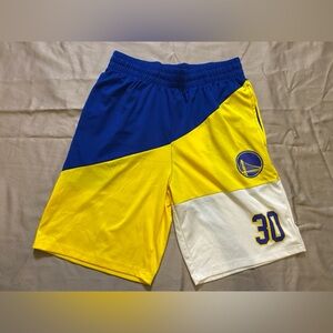 NBA Warriors Athletic Shorts with Elastic Waistband Size Medium